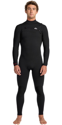 2026 Quiksilver Mens Highline 4/3mm Chest Zip Wetsuit 25AW213501 - Black